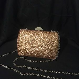 Gold hard sequin/confetti crossbody clutch🔥